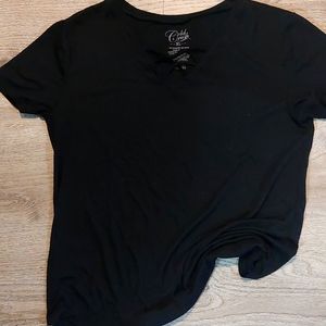 Women's XL top Chris cross neck